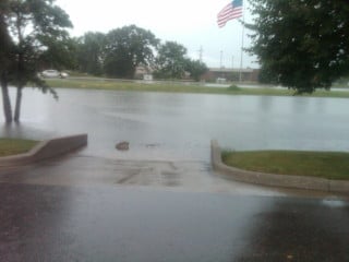 Flooding in front of Old Navy on East State Street - Rockford