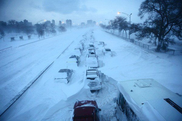 storm. Dozens of cars were